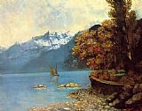 Gustave Courbet Lake Leman painting